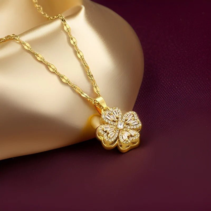 Dönen Yonca Kolye - Zarif Hediye