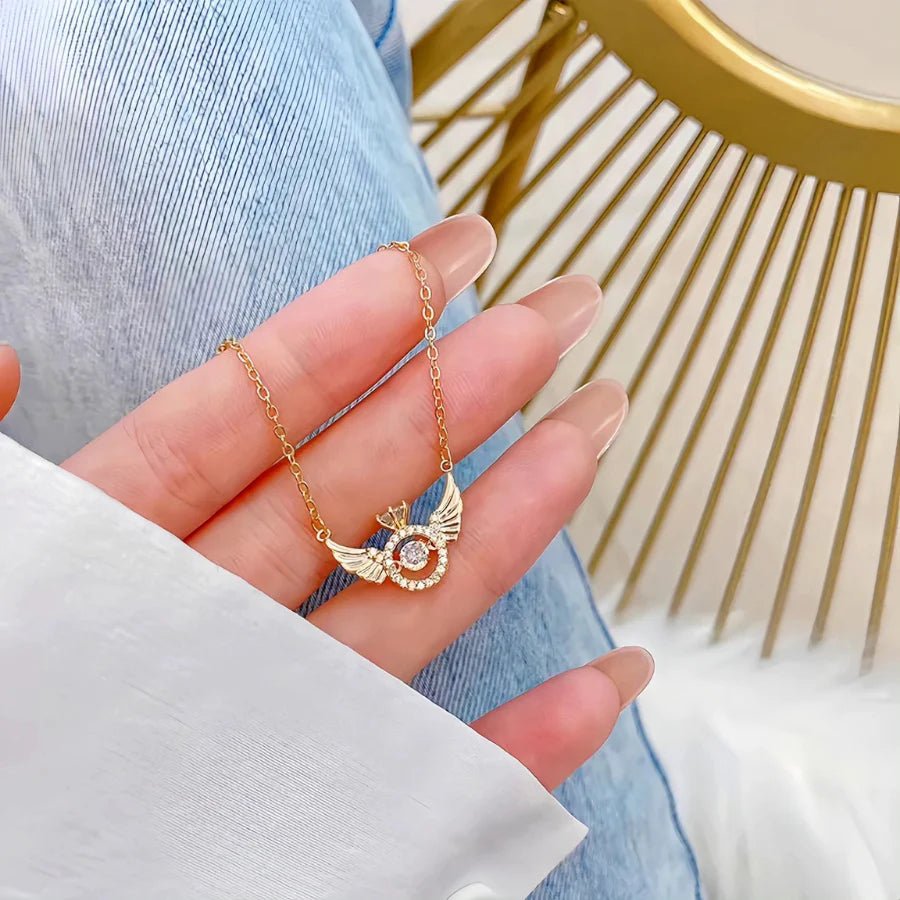 Kanatlı Yüzük Kolye - Zarif Hediye