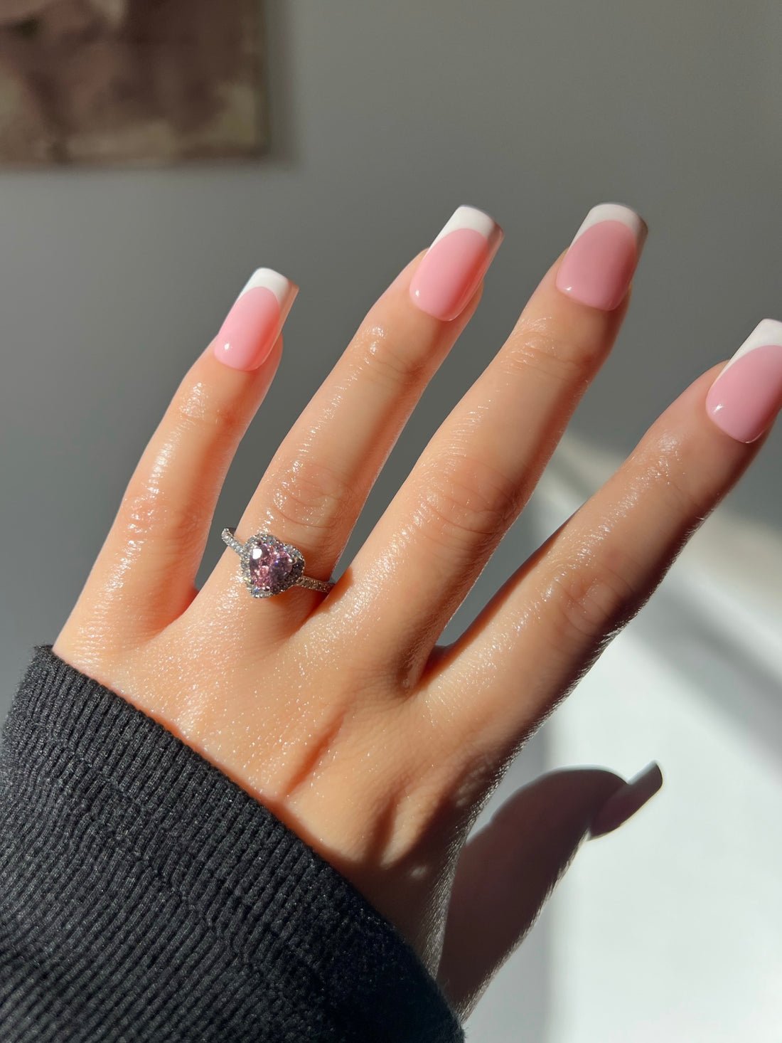 Pembe Taşlı Pandora Yüzük - Zarif Hediye