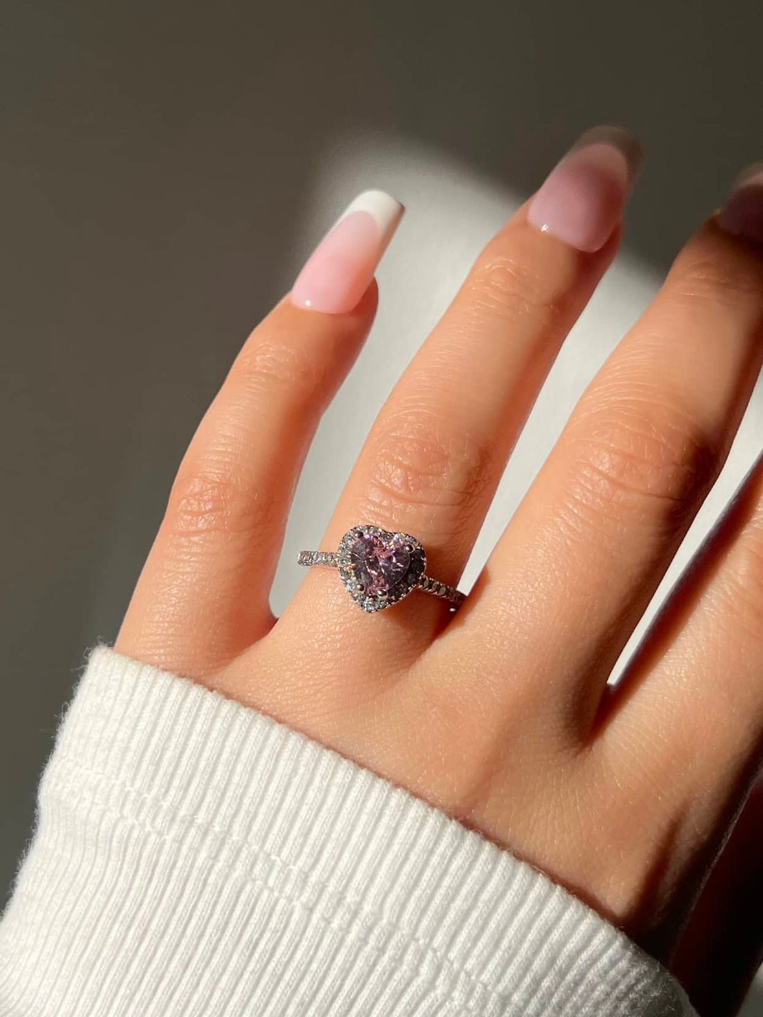 Pembe Taşlı Pandora Yüzük - Zarif Hediye